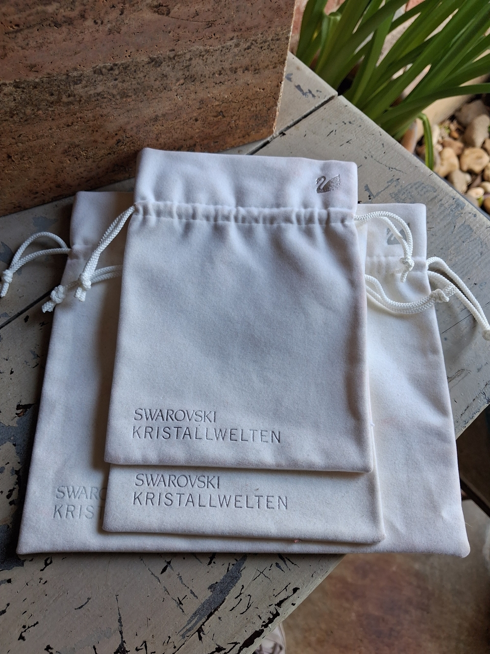Swarovski Kristallwelten drawstring Travel Pouches set of 3